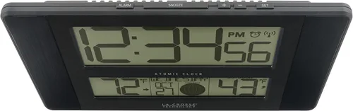 Miniatura 3 de La Crosse Technology Reloj digital de pared/mesa atómico, 11.1 x 6.5 pulgadas (513-1417BS)