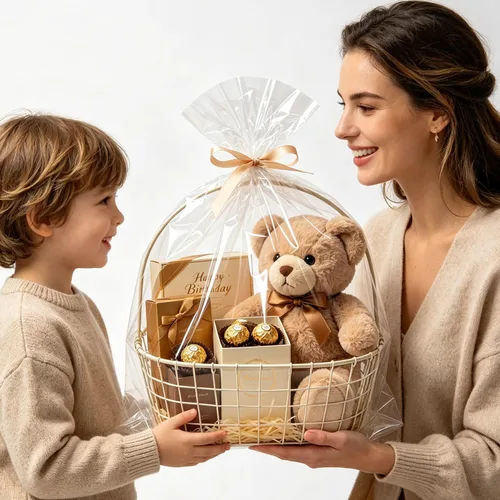 Miniatura 7 de SYOGUA Paquete de 10 bolsas de celofán extra grandes, 40 x 55 pulgadas, bolsas de regalo transparentes de 3 mil de grosor para cestas de plástico