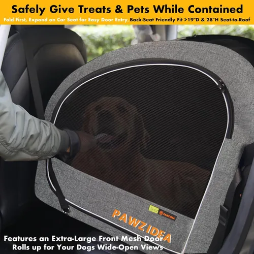 Miniatura 5 de PAWZIDEA Cochecito grande para perros con transportador desmontable, jaula portátil para perros de viaje en automóvil, múltiples cochecitos