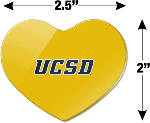Miniatura 3 de UC San Diego Logo Secundario Corazón Acrílico Refrigerador Imán
