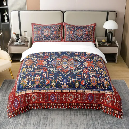 Miniatura 11 de Juego de ropa de cama 100% algodón exótico con funda de edredón individual, diseño tribal, suroeste americano, étnico, bohemio, abstracto