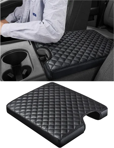 Cubierta de consola central Sinvanho para Ford F150 F250 F350 F450 F550 2015-2025 con asiento de salto 40/20/40, cubierta protectora de reposabrazos