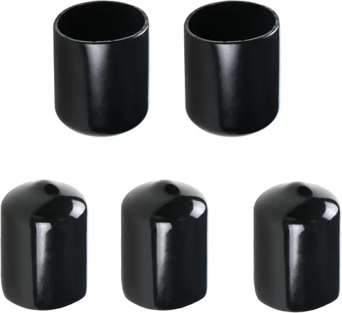 Miniatura 15 de Cubierta de tapa de extremo redondo de goma de 1.06 pulgadas (1.063 in), protectores de rosca de tornillo de PVC flexible de tubería de tubería