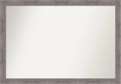 Miniatura 238 de Amanti Art Espejo de baño gris para sobre el fregadero, 31 x 48 pulgadas, espejo de tocador rectangular estrecho de color gris, marco de madera