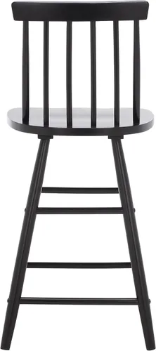 Miniatura 5 de Safavieh Home Collection May Farmhouse - Taburete de madera maciza con husillo negro de 25 pulgadas