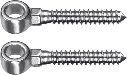 Miniatura 12 de Insaga Bisagras de puerta de acero inoxidable 304 para cercas de madera, bisagra de ojo de tornillo de una pieza resistente con diámetro de orificio