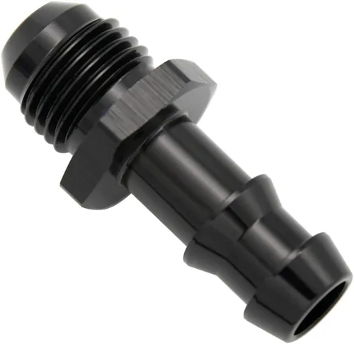Miniatura 6 de Negro recto aluminio 4AN macho Flare a 1/4 "(6.3mm) Barb Push Hose Barb Fitting Adapter