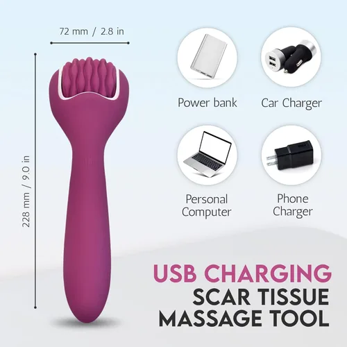 Miniatura 5 de scarroller Masajeador de tejido cicatricial para recuperación poscirugía, masaje de hielo de silicona para hinchazón y dolor de incisión poscirugía