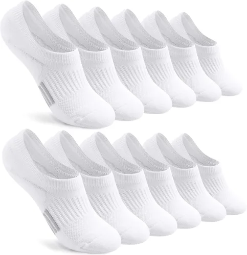 Toes Home Calcetines invisibles para mujer, acolchados, de corte bajo, atléticos, ocultos, para tenis, tobillos, calcetines invisibles para correr,