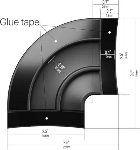 Miniatura 4 de Esquinas para cubiertas de cables de suelo de X-Protector - 4 UNIDADES - Material de silicona - Color negro - Autoadhesivas - Compatibles solo