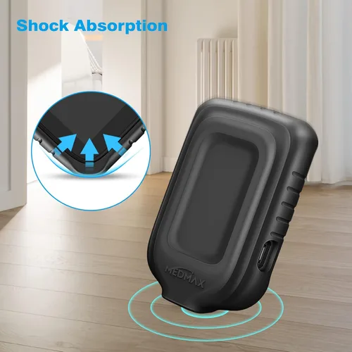 Miniatura 3 de MEDMAX Funda de silicona para Freestyle Libre 3 2 / Libre Reader, ligera, a prueba de golpes, antideslizante, funda protectora de gel suave con Negro