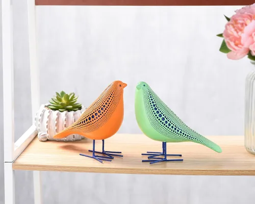 Miniatura 4 de Quoowiit Figura de pájaro, escultura moderna y estatuas para decoración del hogar, estatuas de animales para estantería, mesa, entrada, chimenea