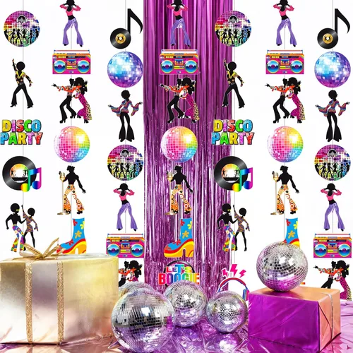 Miniatura 6 de 8 guirnaldas colgantes para fiesta de discoteca de los años 70, decoraciones colgantes de fiesta de baile de discoteca, decoraciones colgantes