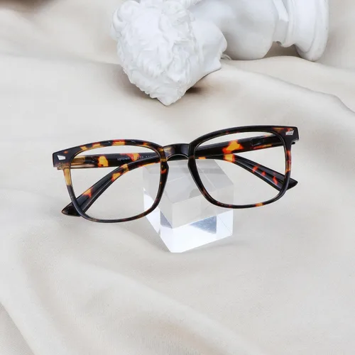 Miniatura 4 de Lentes cuadrados vintage con bloqueo de luz azul, antifatiga ocular, filtro UV, para computadora, lentes anti-luz azul para hombres y mujeres Ámbar