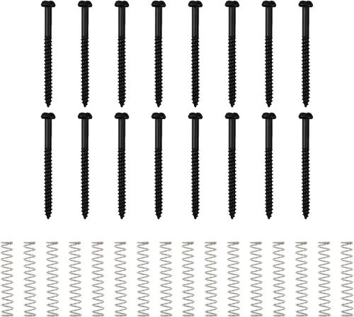 32 tornillos de montaje para pastilla Yootones Bass compatibles con pastillas P Bass Jazz Bass o P90 (negro)