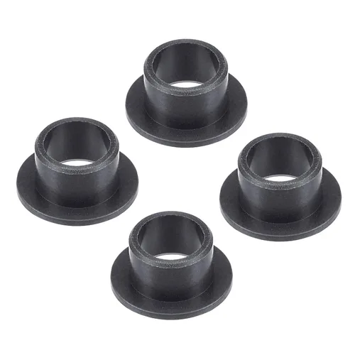 Miniatura 21 de Rodamiento de manga con brida de 4 piezas - [0.118 in x 0.177 in x 0.197 in] Buje sin aceite POM para uso en máquinas de equipos Negro