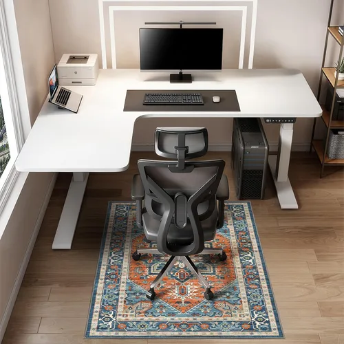 Miniatura 6 de Vicview - Tapete vintage para silla de oficina para suelo de madera dura, 36 x 48 pulgadas, tapete antideslizante para debajo del escritorio
