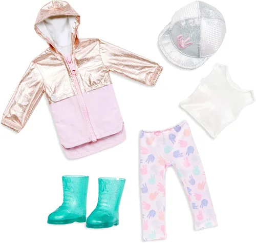 Miniatura 10 de Glitter Girls – Ropa para Muñeca de 14 Pulgadas – Conjunto de Volantes y Plisados para Guapas – Chaqueta Arcoíris, Falda, Sombrero y Zapatos