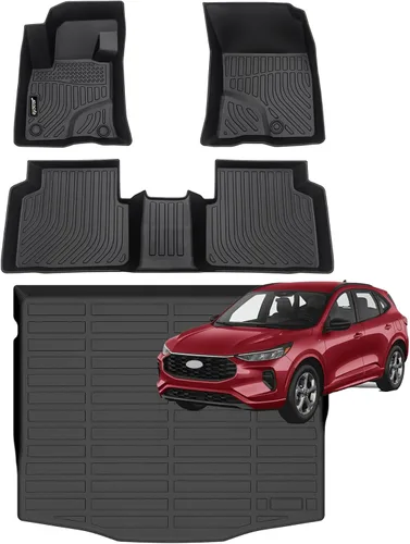 Miniatura 36 de Juego completo de tapetes de auto para todo tipo de clima, revestimiento automotriz para piso y maletero