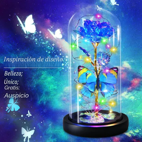 Miniatura 5 de Regalos de Cumpleaños de Rosa Flor de Mariposa Azul - Regalos para Mujeres para Ella Día de San Valentín Día de las Madres Aniversario Navidad