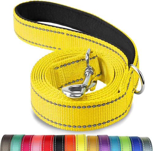 Miniatura 28 de Joytale - Correa resistente para perros grandes que tiran, doble asa para control de tráfico, correas reflectantes de doble cara para perros grandes