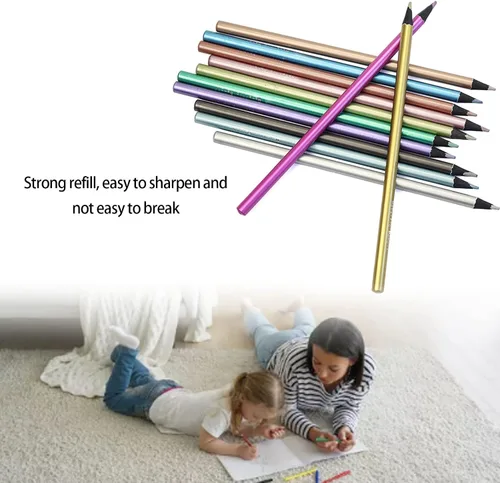 Miniatura 5 de Lápices de colores, 24 colores pintados a mano, lápices de dibujo, lápices de bocetos para manualidades, pintura, bocetos, diseño, álbumes