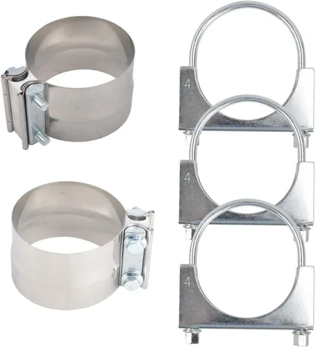 Miniatura 9 de 4 Pulgadas Turbo Doble Tubo de Escape Diesel con Sistema de Pila de Escape T, 2 Piezas, Entrada de 4 Pulgadas, Salida de 7 Pulgadas, Puntas de Pila