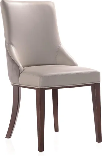 Miniatura 4 de Manhattan Comfort Shubert - Silla de comedor moderna de terciopelo y piel sintética, diseño de doble tapicería sobre marco de madera de haya maciza