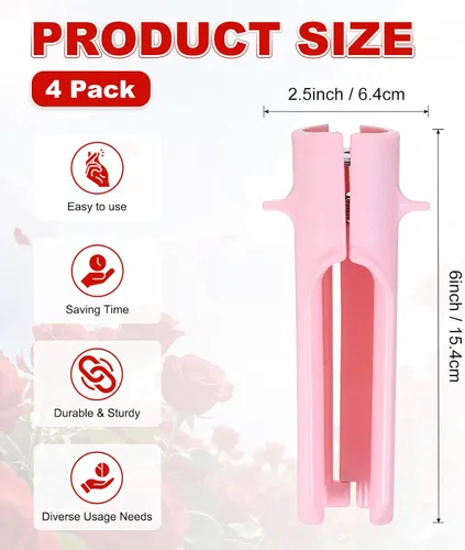 Miniatura 3 de M METERXITY Paquete de 1 herramienta peladora de espinas de rosas, pelador de espinas de hojas de tallo de rosa de metal para ramos, ramas