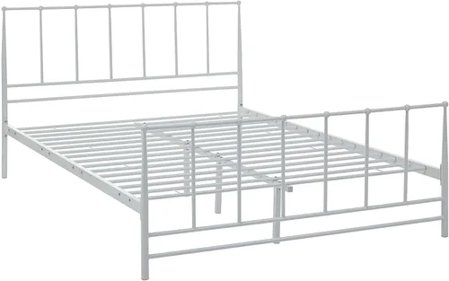 Miniatura 3 de Modway Cama de plataforma King de metal de acero con soporte de listones de metal en blanco