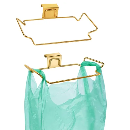 Miniatura 9 de Soporte Grande de Acero Inoxidable para Bolsas de Basura para Puertas y Armarios de Cocina, Negro