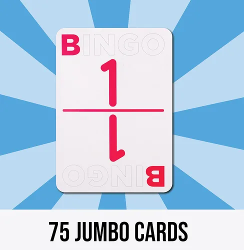Miniatura 2 de Regal Bingo Jumbo Tarjetas de llamadas de bingo reutilizables – Juegos de bingo para la familia – 75 cartas (B1 - O75)