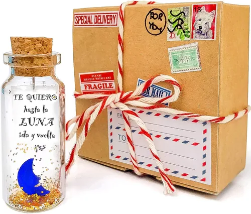 Miniatura 15 de Kseniya Revta Mensaje romántico en una botella para regalar a tu novio o novia - Tarro de los deseos con una tarjeta para tu esposo o esposa