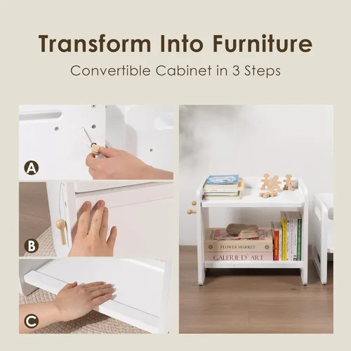 Miniatura 4 de bpmfkid Montessori - Juego de mesa y silla de destete – Diseño ajustable para niños pequeños, ideal para la hora de comer, aprender y jugar