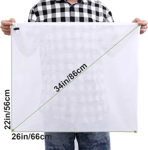 Miniatura 3 de Paquete de 5 bolsas de cerveza reutilizables, extra grandes de 26 x 22 pulgadas, bolsa coladora de malla fina para elaboración del hogar, cereales