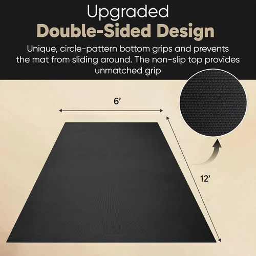 Miniatura 3 de Gorilla Mats Esterilla de Yoga Premium Grande – 6 x 4 pies, 7 x 5 pies (8mm) extra gruesa y ultra cómoda, antideslizante, esterilla de ejercicio