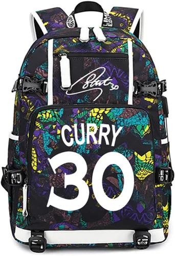 Miniatura 23 de Mochila luminosa de 30 jugadores de baloncesto, mochila de viaje, para hombres y mujeres, azul - 1, Patrón azul - 1