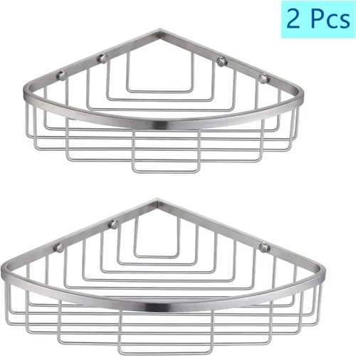 Miniatura 2 de [Paquete de 2] Organizador de esquina para ducha, estante resistente de acero inoxidable SUS304 a prueba de óxido, soporte para champú, estante