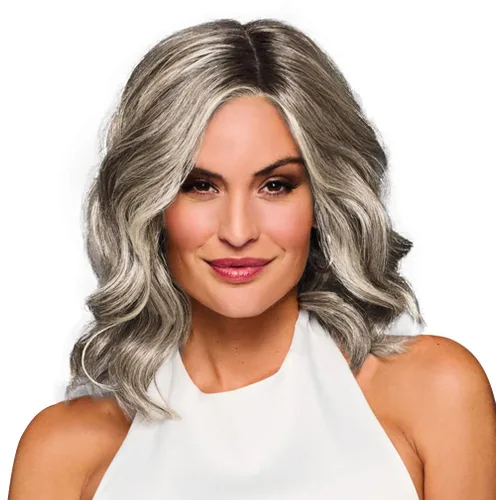 Miniatura 23 de Raquel Welch Bella Vida - Peluca ondulada en capas, 100% atada a mano, longitud de hombro por Hairuwear, gorra pequeña promedio, RL10/12 castaño