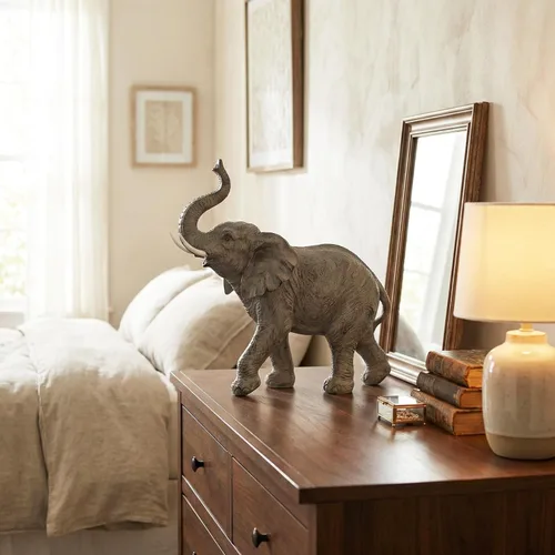 Miniatura 8 de Seraphic Estatua de Elefante Africano Grande de 13", Regalos para Mujeres, Escultura de Decoración de Elefante Grande con Trompa Levantada