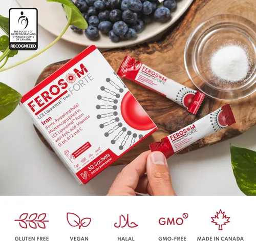 Miniatura 3 de LCE Polvo de hierro liposomal, 21 mg de hierro elemental con vitaminas B12, B6, C, D y ácido fólico, bebida de suplemento suave con sabor a bayas