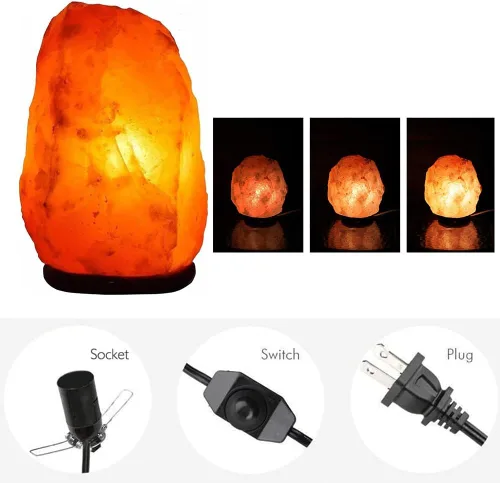 Miniatura 6 de Cable de repuesto para lámpara de sal del Himalaya con interruptor de atenuación, cable de lámpara de sal de 5 pies con montaje de base y bombillas
