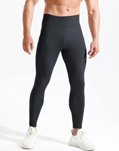 Miniatura 5 de NELEUS Pantalones de compresión de capa base para hombre, mallas de correr con bolsillo para teléfono