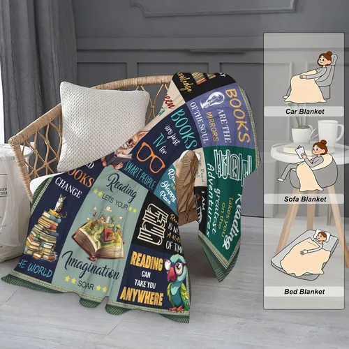Miniatura 3 de Regalos para Amantes de los Libros para Mujeres, Regalos de Bibliotecaria para Mujeres, Ideas de Regalos para Club de Lectura, Manta de Lectura