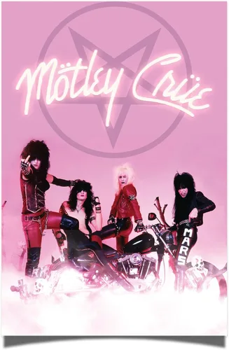 Desert Cactus Motley Crue Póster 11 x 17 Pulgadas para Habitación y Oficina, Decoración Oficial para Fans (11x17 pulgadas, Diseño 2, Papel)
