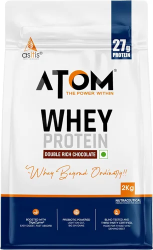 Miniatura 15 de Asitis Nutrition AS-IT-is Atom Whey Protein with Digestive Enzimas Certificado US Labdoor para precisión y pureza 0.95 oz de proteína 0.27 oz