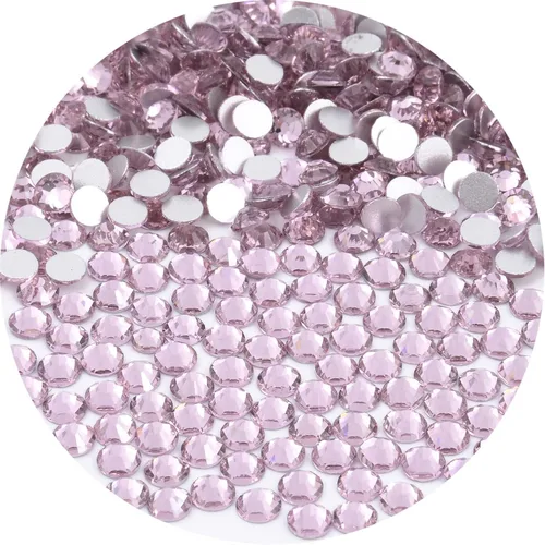 Miniatura 95 de NCB 288 diamantes de imitación de cristal redondos para arte de uñas, con parte trasera plana, para hacer accesorios de bricolaje, zapatos, ropa