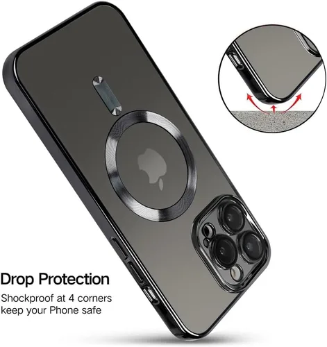Miniatura 5 de OOK Funda para teléfono hecha para iPhone 15 Pro Max (6.7 pulgadas) con protector de lente de cámara (compatible con MagSafe), antiarañazos, a