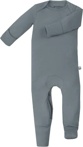 Miniatura 47 de GUNAMUNA Pijama unisex convertible ultrasuave para bebé, mameluco con cremallera para pañales, recién nacido a 24 meses
