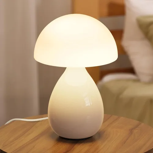 Miniatura 8 de Lámpara de mesa con forma de hongo, mini lámpara moderna para mesita de noche, luz de escritorio, bonita luz pequeña regulable para dormitorio, sala